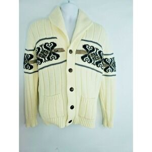 Sigallo men's button front Cardigan Sweater 100% Acrylic size Medium W14